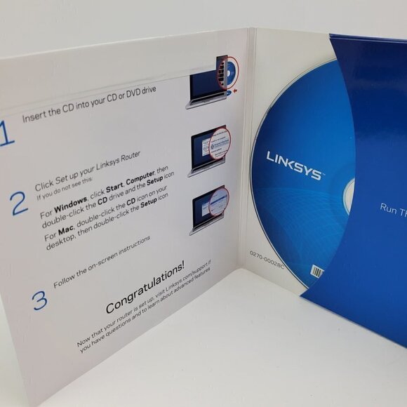 Linksys E1200 V2 Wireless Router Complete w/ Disc Fully Functional Tested - Picture 4 of 8